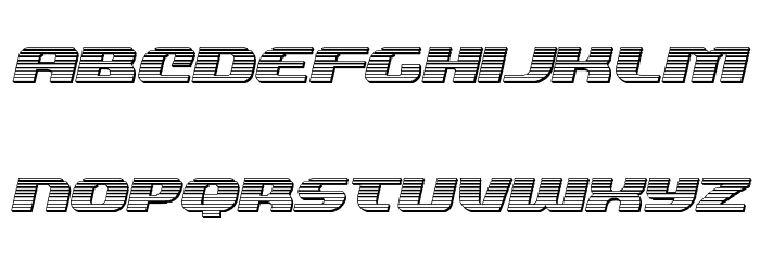 Quickening Chrome Italic Font LOWERCASE