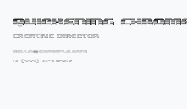 Quickening Chrome Business Card