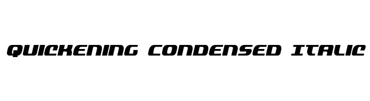 Quickening Condensed Italic  नि: शुल्क फ़ॉन्ट्स डाउनलोड