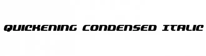 Quickening Condensed Italic  Fuentes Gratis Descargar
