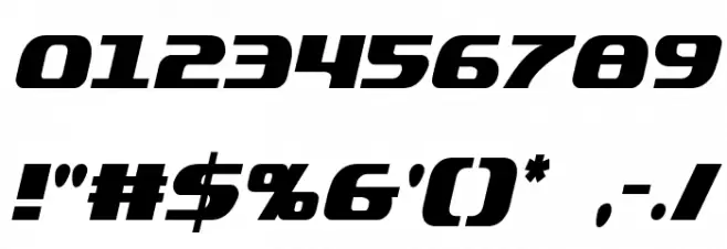 Quickening Condensed Italic Font OTHER CHARS