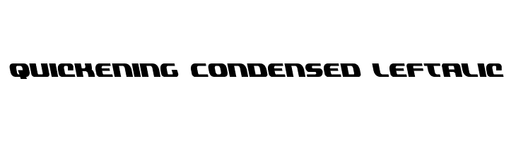 Quickening Condensed Leftalic  Скачать бесплатные шрифты