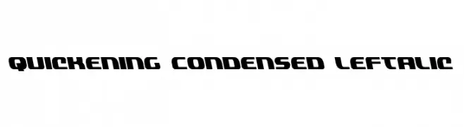 Quickening Condensed Leftalic  Fuentes Gratis Descargar