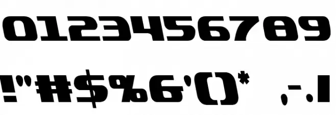 Quickening Condensed Leftalic Font OTHER CHARS