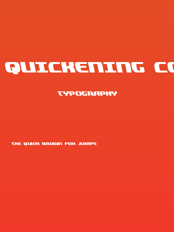 Quickening Condensed Leftalic Poster