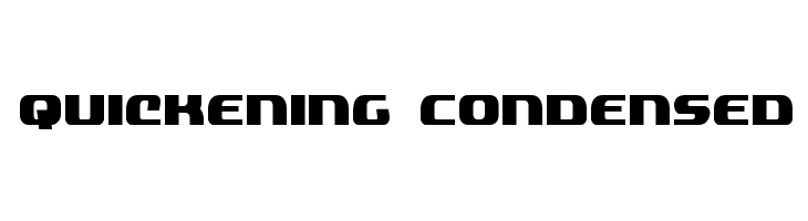 Quickening Condensed Font