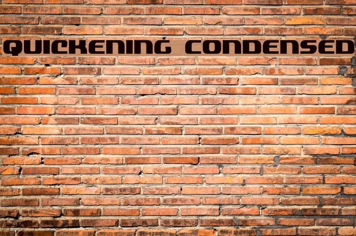 Quickening Condensed Font examples