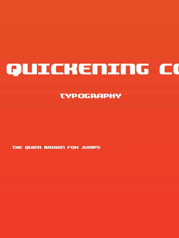 Quickening Condensed Poster