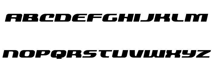 Quickening Expanded Italic Font LOWERCASE