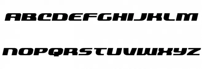Quickening Expanded Italic Шрифта строчной