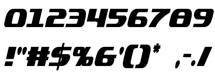 Quickening Extra-Condensed Italic Font OTHER CHARS