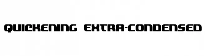 Quickening Extra-Condensed  Frei Schriftart Herunterladen