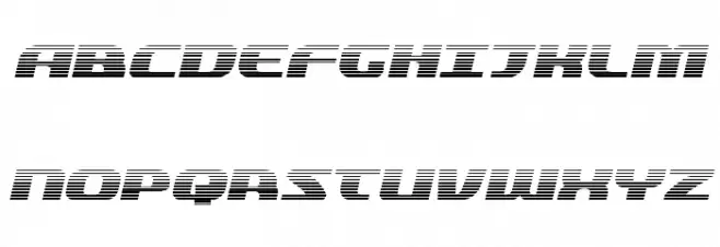Quickening Gradient Italic Polices MAJUSCULES