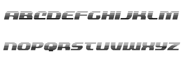 Quickening Gradient Italic Font LOWERCASE