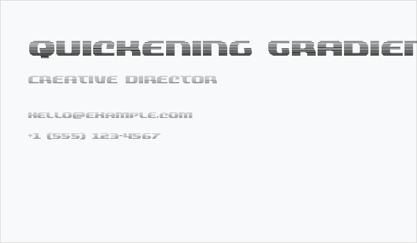 Quickening Gradient Business Card