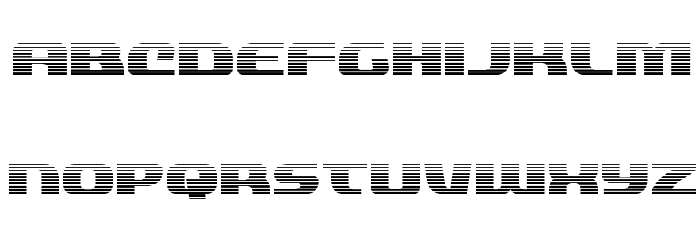 Quickening Gradient Font LOWERCASE