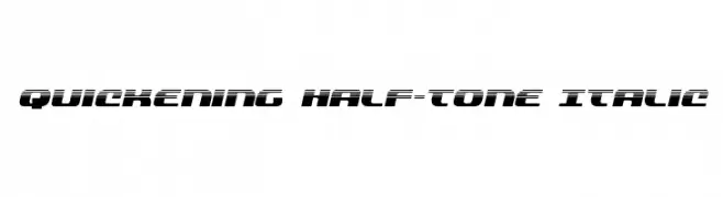 Quickening Half-Tone Italic  font caratteri gratis