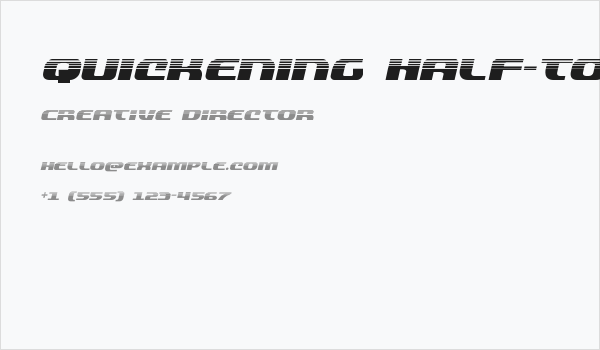 Quickening Half-Tone Italic Business Card
