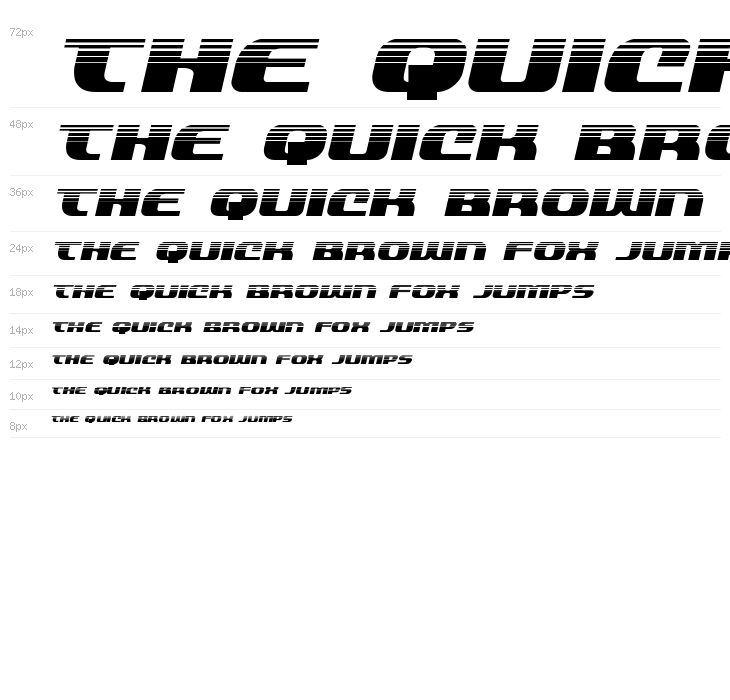Quickening Half-Tone Italic Waterfall