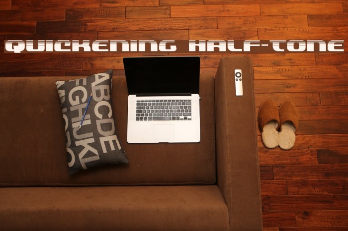 Quickening Half-Tone Font examples