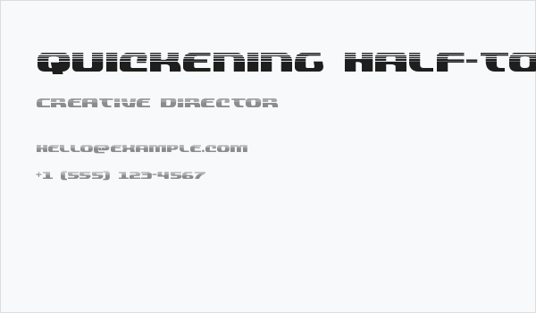 Quickening Half-Tone Business Card