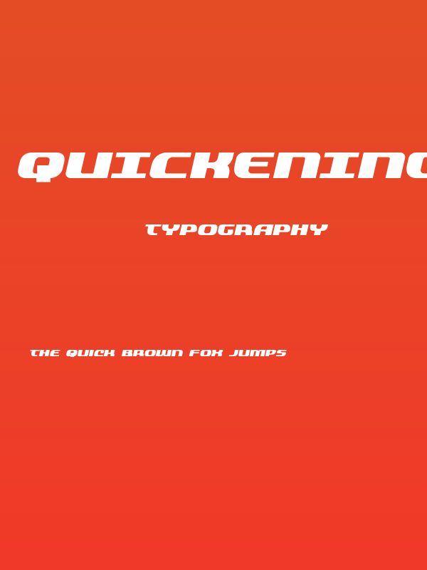 Quickening Italic Poster