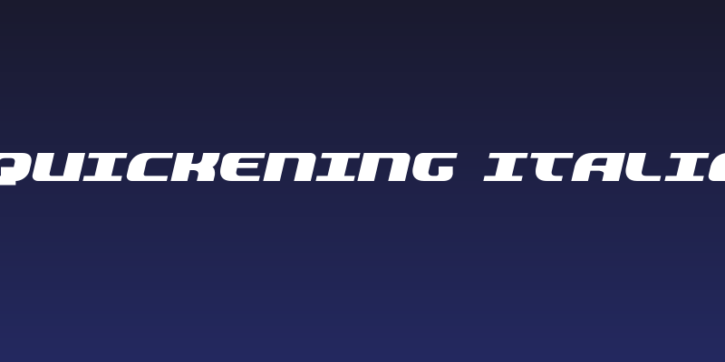 Quickening Italic Social Header