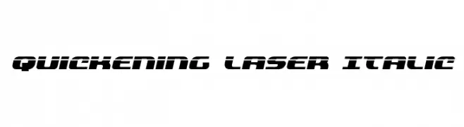 Quickening Laser Italic  font caratteri gratis