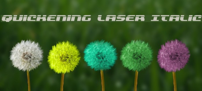 Quickening Laser Italic Font examples