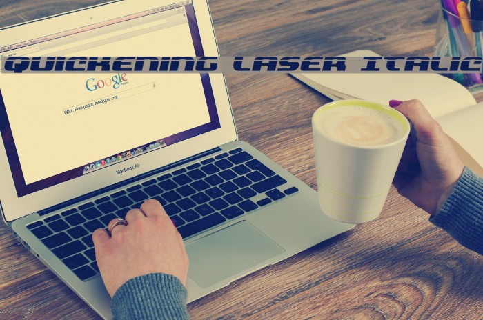 Quickening Laser Italic Font examples