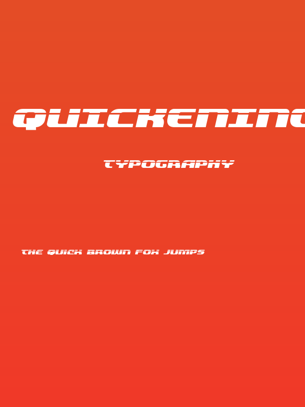 Quickening Laser Italic Poster
