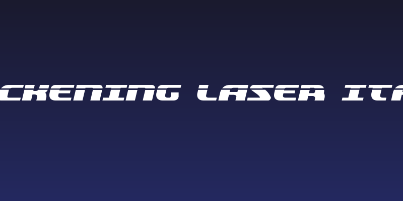 Quickening Laser Italic Social Header