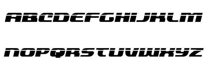 Quickening Laser Italic Font LOWERCASE