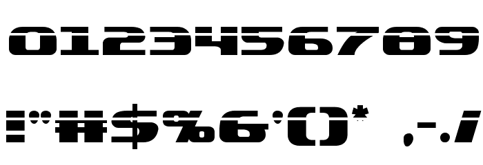Quickening Laser Font OTHER CHARS