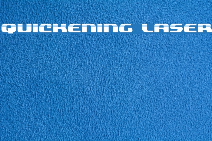 Quickening Laser Font examples