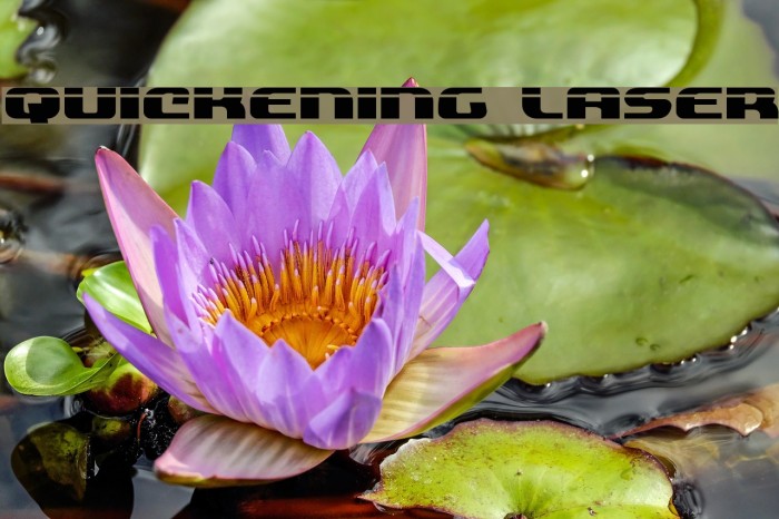 Quickening Laser Font examples