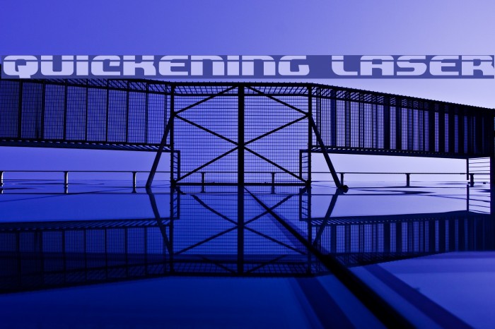 Quickening Laser Font examples