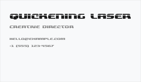 Quickening Laser Business Card