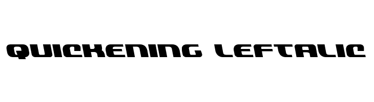 Quickening Leftalic  Frei Schriftart Herunterladen