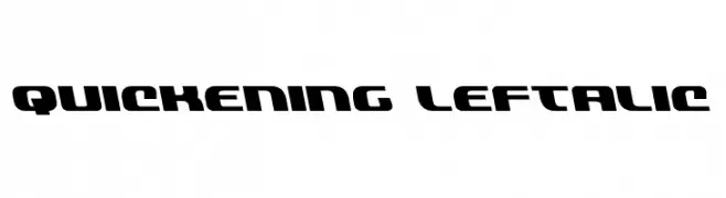 Quickening Leftalic  font caratteri gratis