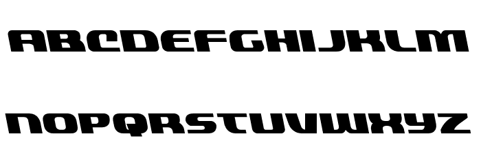 Quickening Leftalic Font LOWERCASE