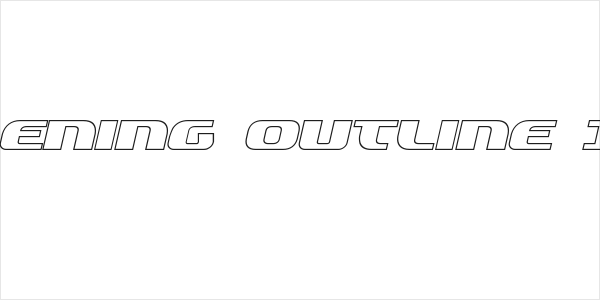Quickening Outline Italic Logo