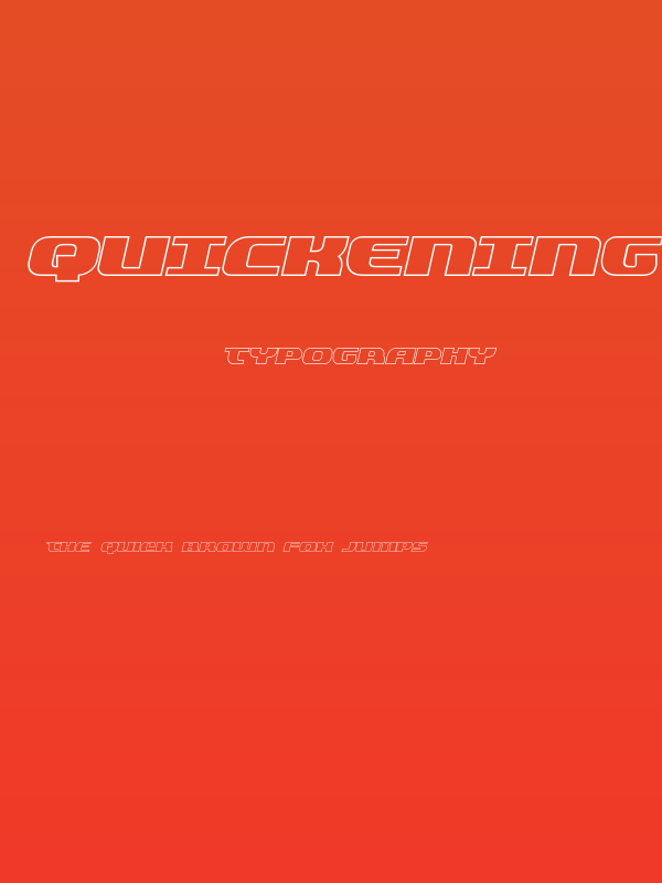Quickening Outline Italic Poster