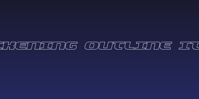Quickening Outline Italic Social Header