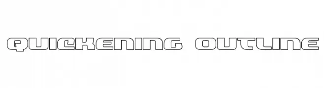Quickening Outline  font caratteri gratis