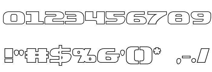 Quickening Outline Font OTHER CHARS
