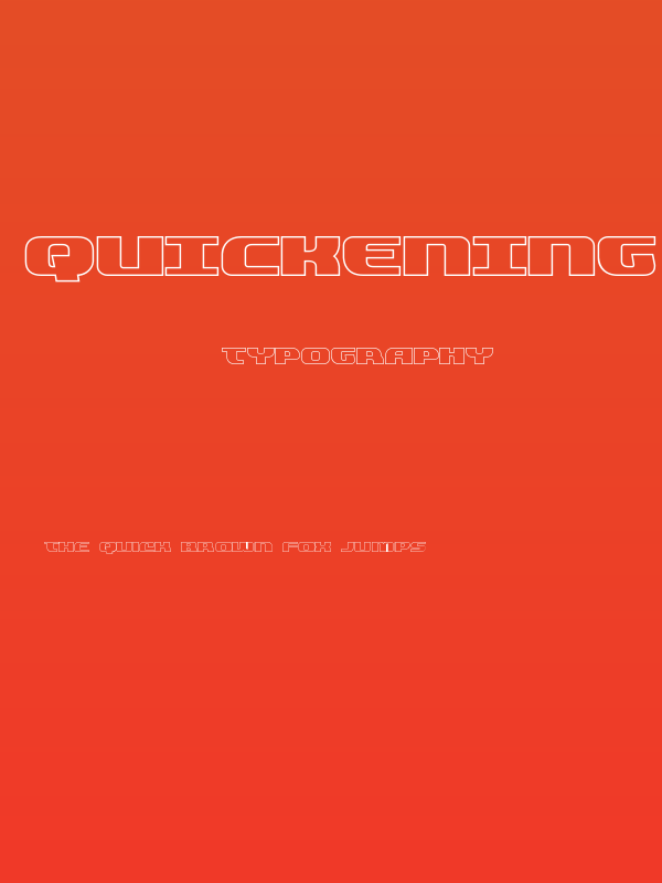 Quickening Outline Poster