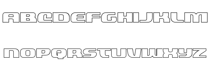 Quickening Outline Font LOWERCASE