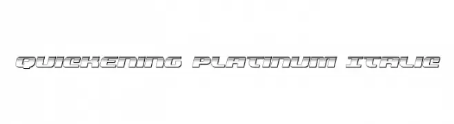 Quickening Platinum Italic  font caratteri gratis