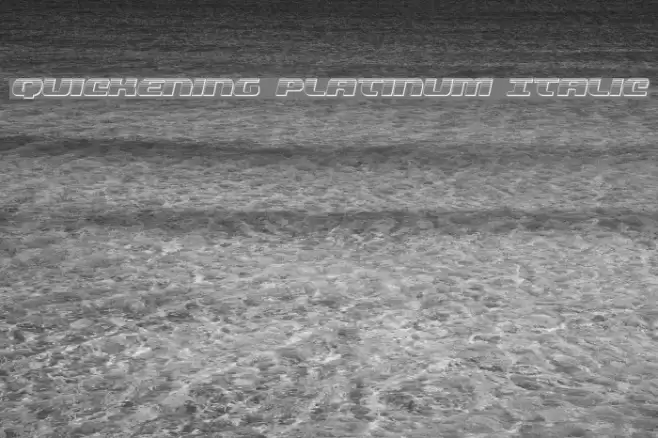 Quickening Platinum Italic Font examples